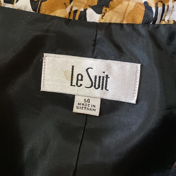 Le Suit women’s animal print jacket / blazer  cropped shawl lapel size 14 🌹 - Picture 8 of 10